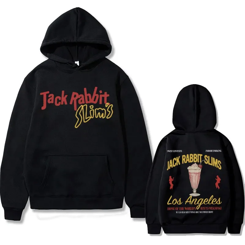 Vintage Movie Pulp Fiction Jack Babbit Slims Graphic Hoodie Director Quentin Tarantino Hoodies Men Casual Oversized Sweatshirts