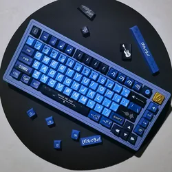 PBT Keycaps Cool Elder Theme 142 Keys ISO Enter 1.5mm Thick Cherry Profile DYE Sublimation ANSI Layout For Mechanical Keyboard