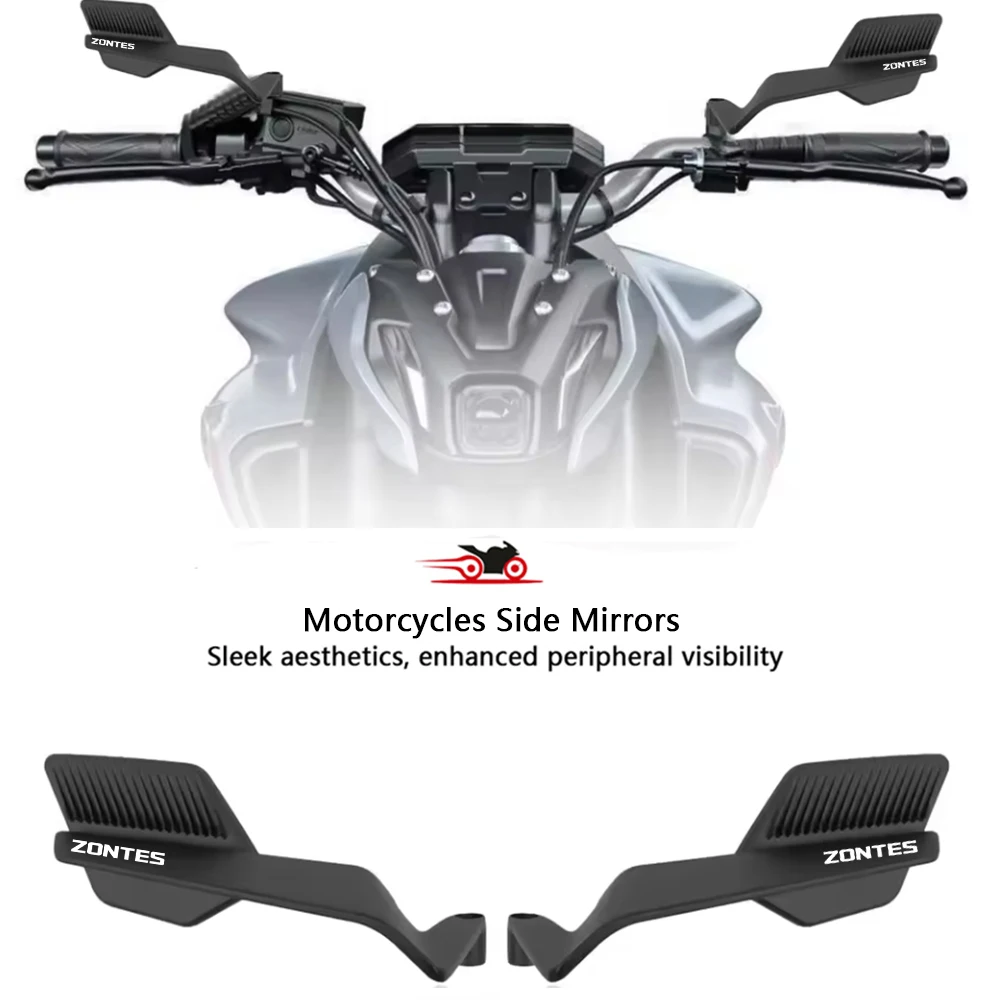 

For ZONTES Shengshi ZT125G1 ZT125U ZT310R 310X 310M 125G1 Motorcycle Mirrors Stealth Winglets Mirror Rotate Adjustable Mirrors
