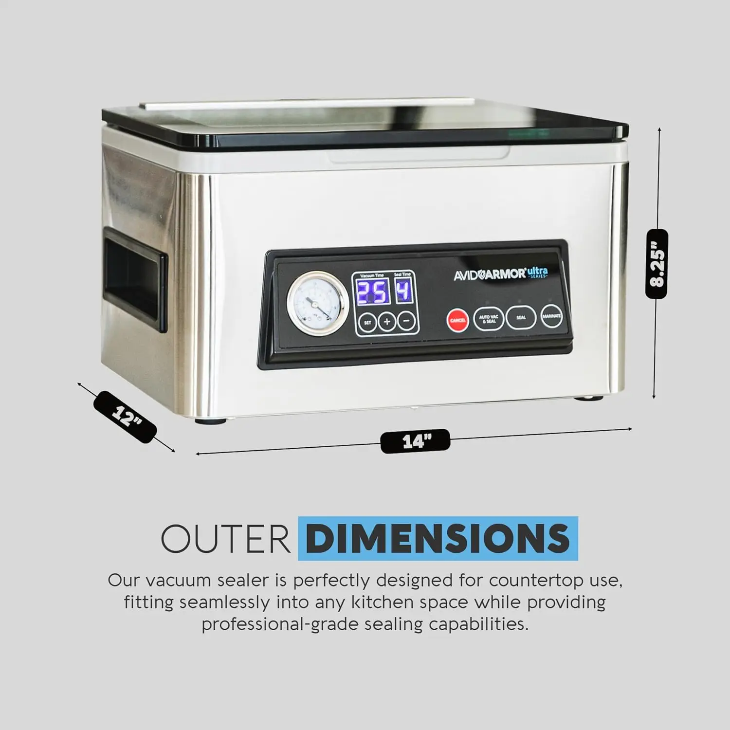 Ultra Series for Wet Foods, Meat Vacuum Packing Machine, Compact with 11.5-Inch