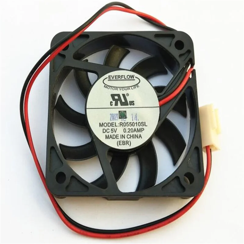 

EVERFLOW 5010 5CM 5V 0.20A R055010SL hydraulic 2-wire ultra-thin fan