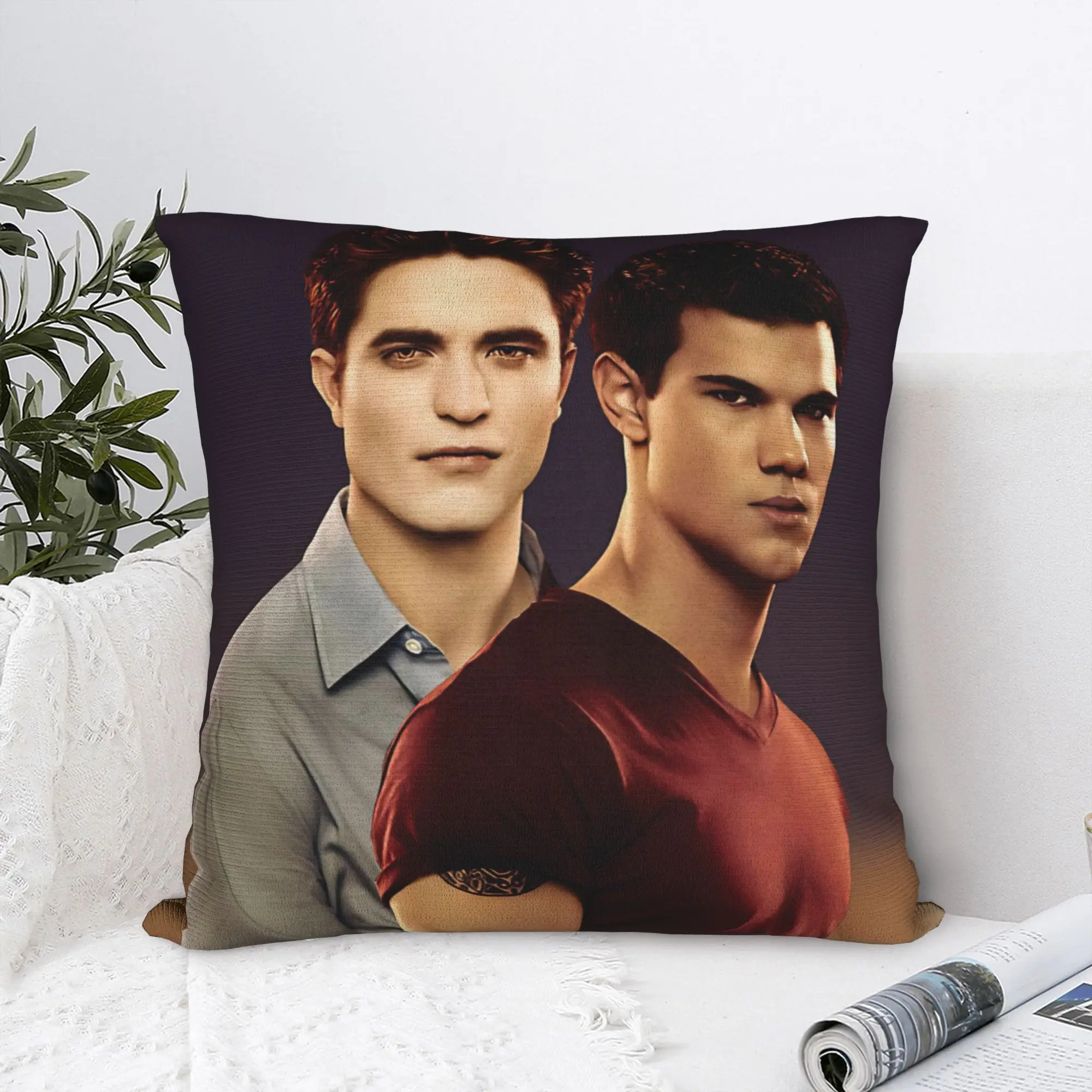 Twilight Meme Funny Square Pillow Cases Movie Cushion Cover Novelty Zipper Decor Pillowcover for Seat 45x45cm