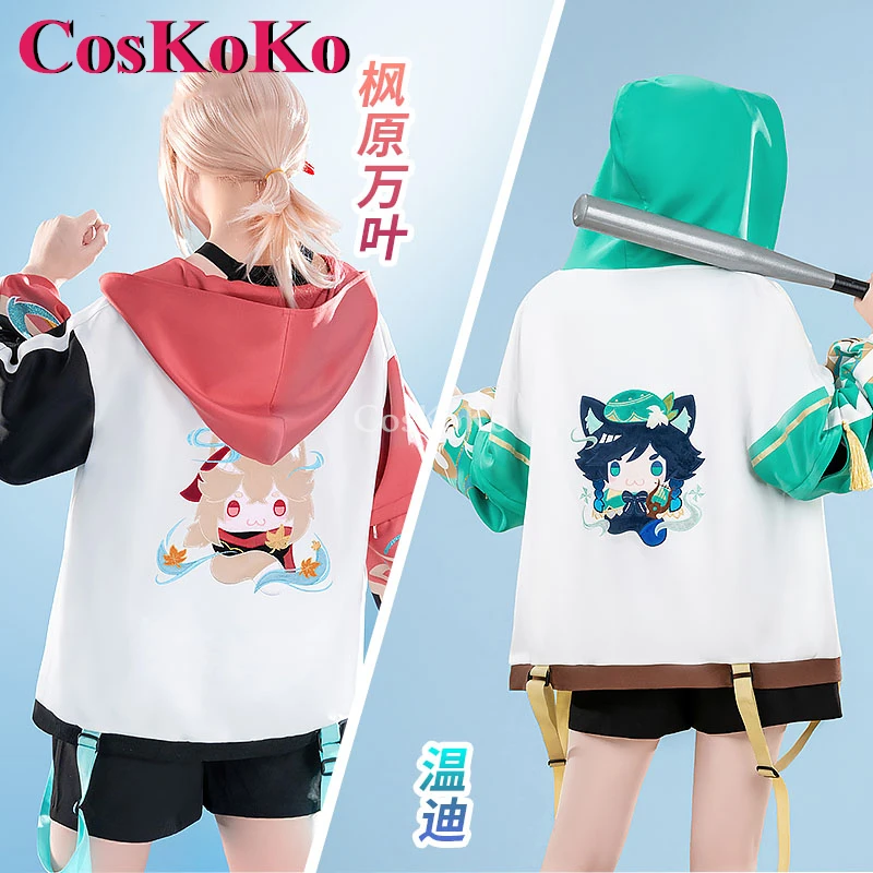 CosKoKo Kaedehara Kazuha/Venti Cosplay Game Genshin Impact Costume Little Animal Adventure Group Fashion Coat Daily Wear New