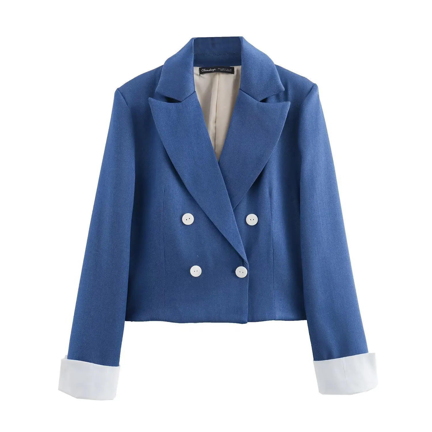 ฤดูใบไม้ผลิฤดูร้อนใหม่ม้วนข้อมือยาว Sve ort Coat 2322769 จีบตกแต่งกระโปรงกางเกง 239769 Faionable ผู้หญิงชุด