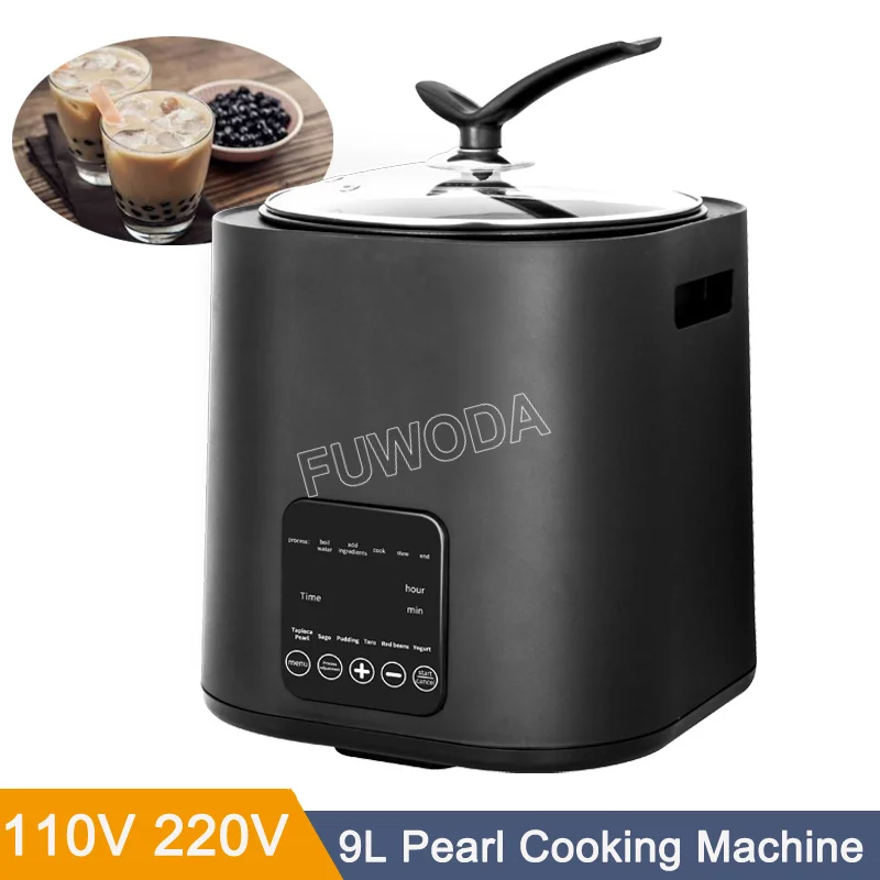 Electrical 9L Large Capacity Automatic 1300W Cooking Pot Sago Tapioca Pearls Cooker Boba Machine Non-Stick Pan