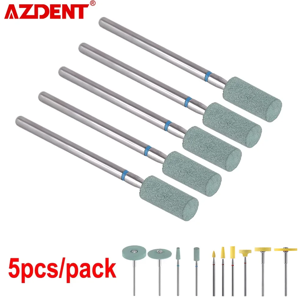AZDENT 5 Chiếc Nha Khoa Máy Đánh Bóng Gốm Kim Cương Đầu Mài Đá Zirconia Gốm Sứ Emax Vương Miện Máy Xay Nhanh Chóng Đánh Bóng Burs