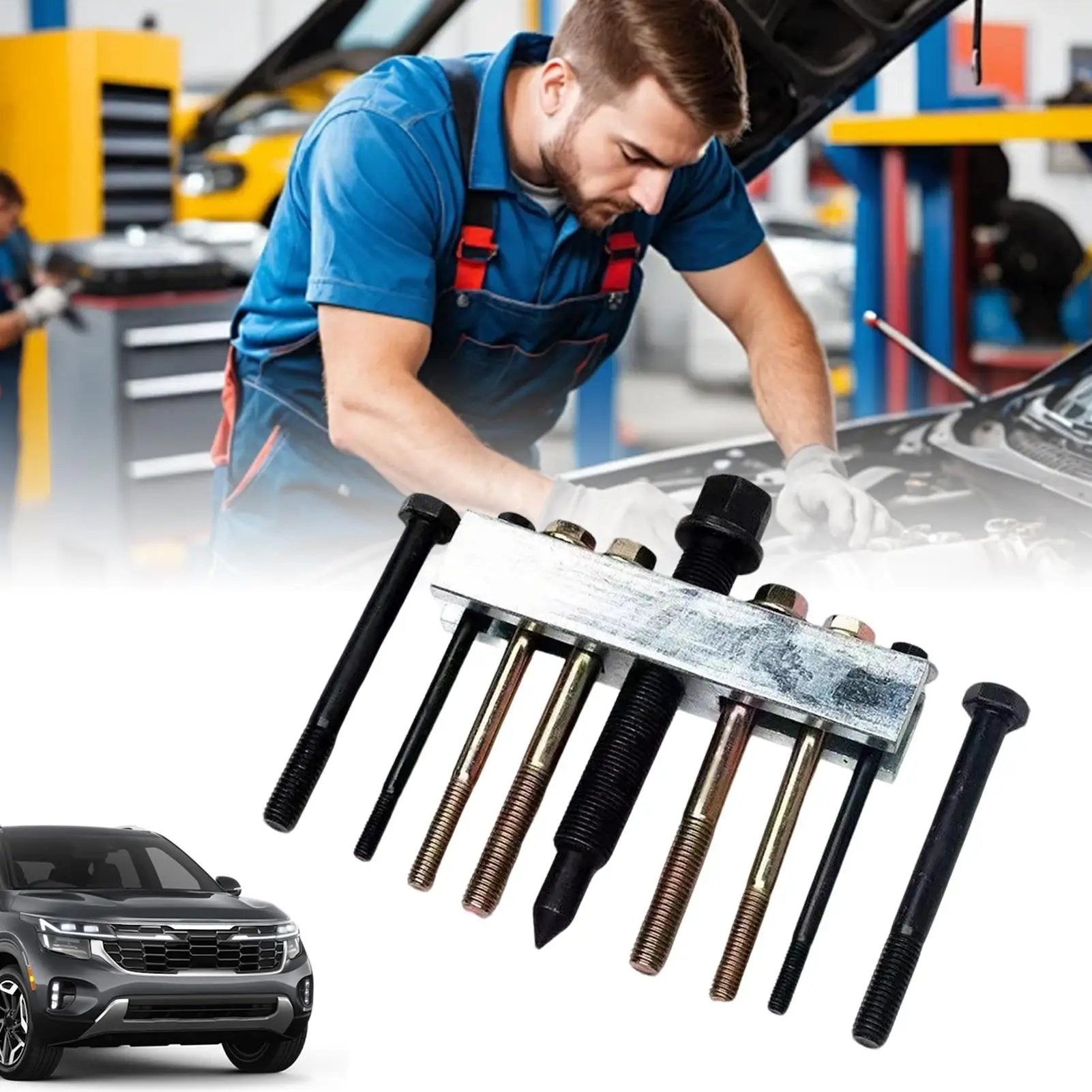 

Car Crankshaft Belt Pulley Puller Removal Pulley Tool Fan Impeller Puller Motor Steering Wheel Puller Removal Tool For Auto tool