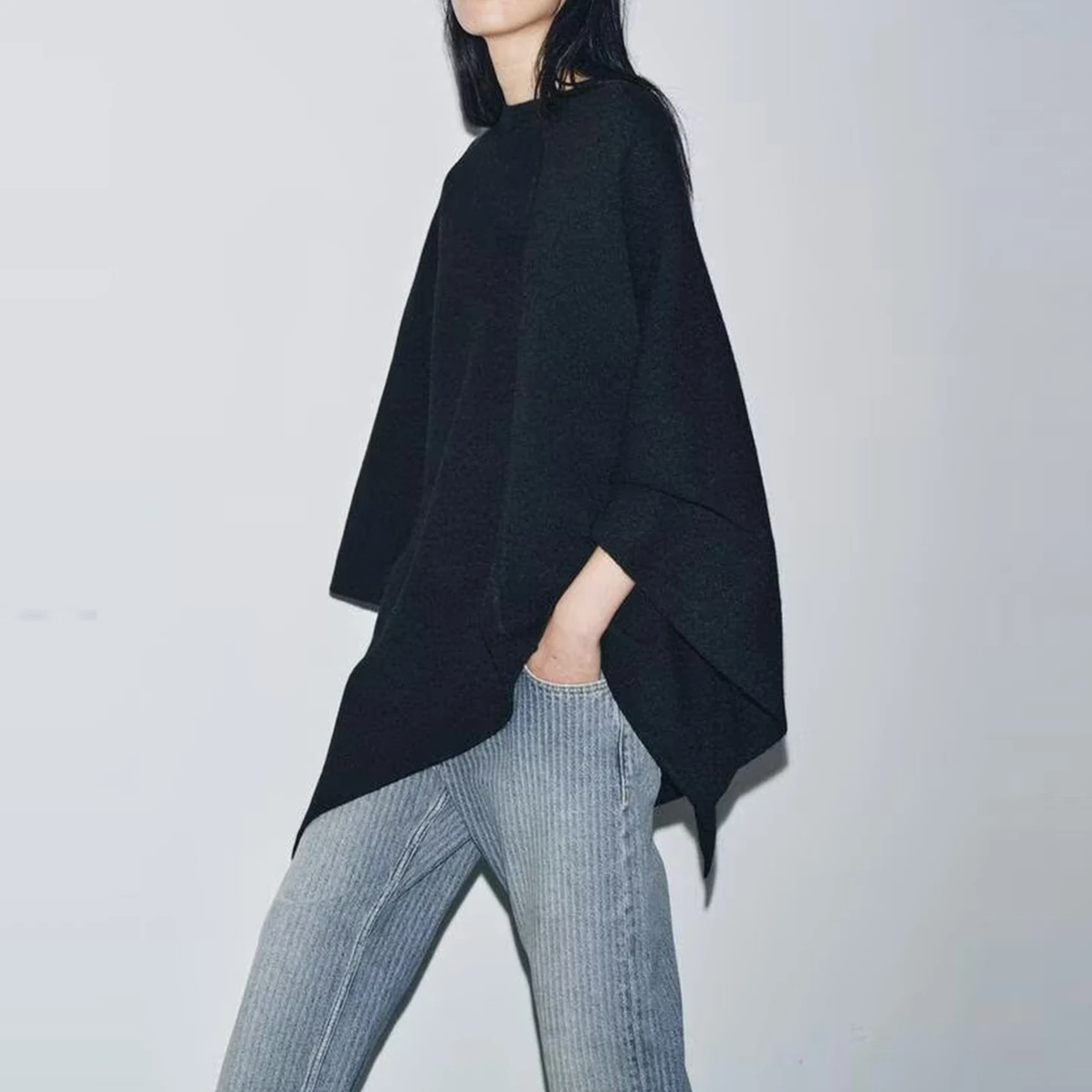 Ele-abrigo de punto para mujer, informal, Sle, otoño, nueva llegada, marca Z, ropa interior para mujer, longitud Regular