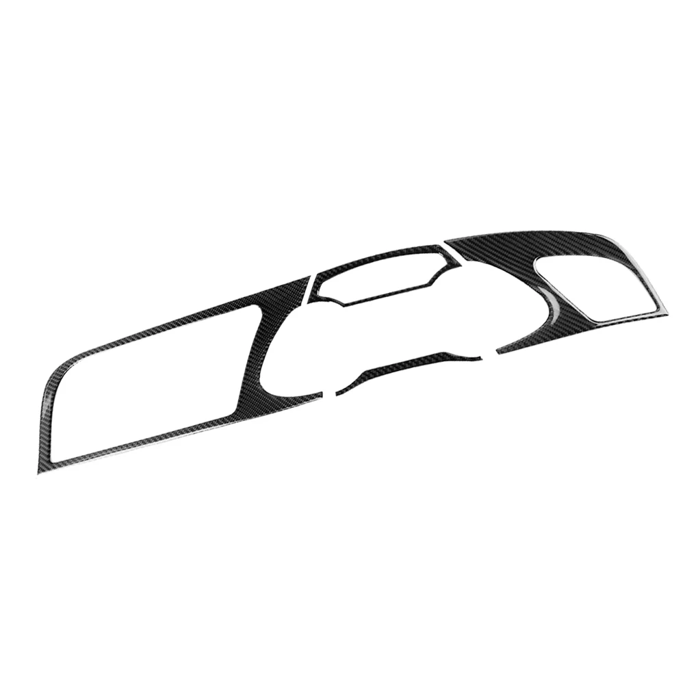 4 Pcs RHD Interior Dashboard Instrument Panel Trim Cover Carbon Fiber Pattern For Audi A4 2009-2010 For A4L 2009-2012