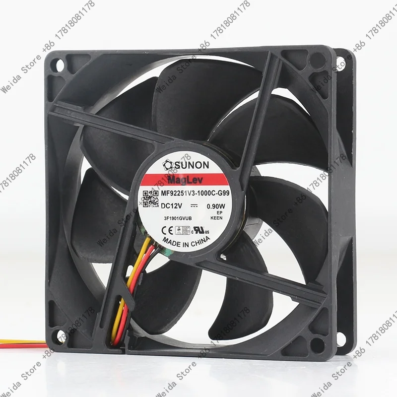 

cooling fan Sunon DC12V 0.90W AC EC 9025 9CM Inverter Chassis Graphics card CPU 3-wire MF92251V3-1000C-G99