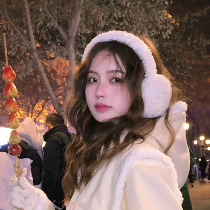 تقليد الكشمير غطاء للأذنين الشتاء موضة جديدة السيدات غطاء للأذنين شعبية الدافئة في الهواء الطلق الملابس الشتاء الملحقات