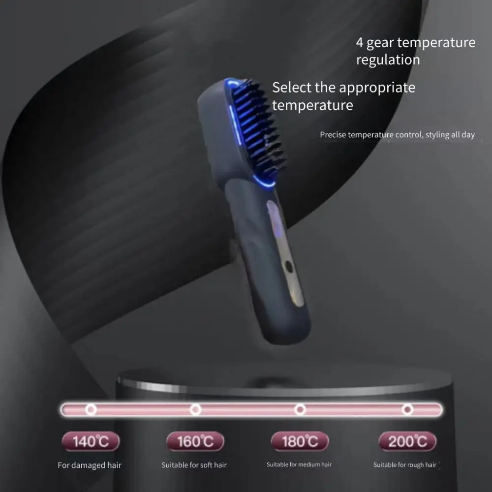 New Hair Straightener Professional Quick Heated Electric Hot Comb Hair Mini Comb Personal Care Multifunctional Hairstyle Brush