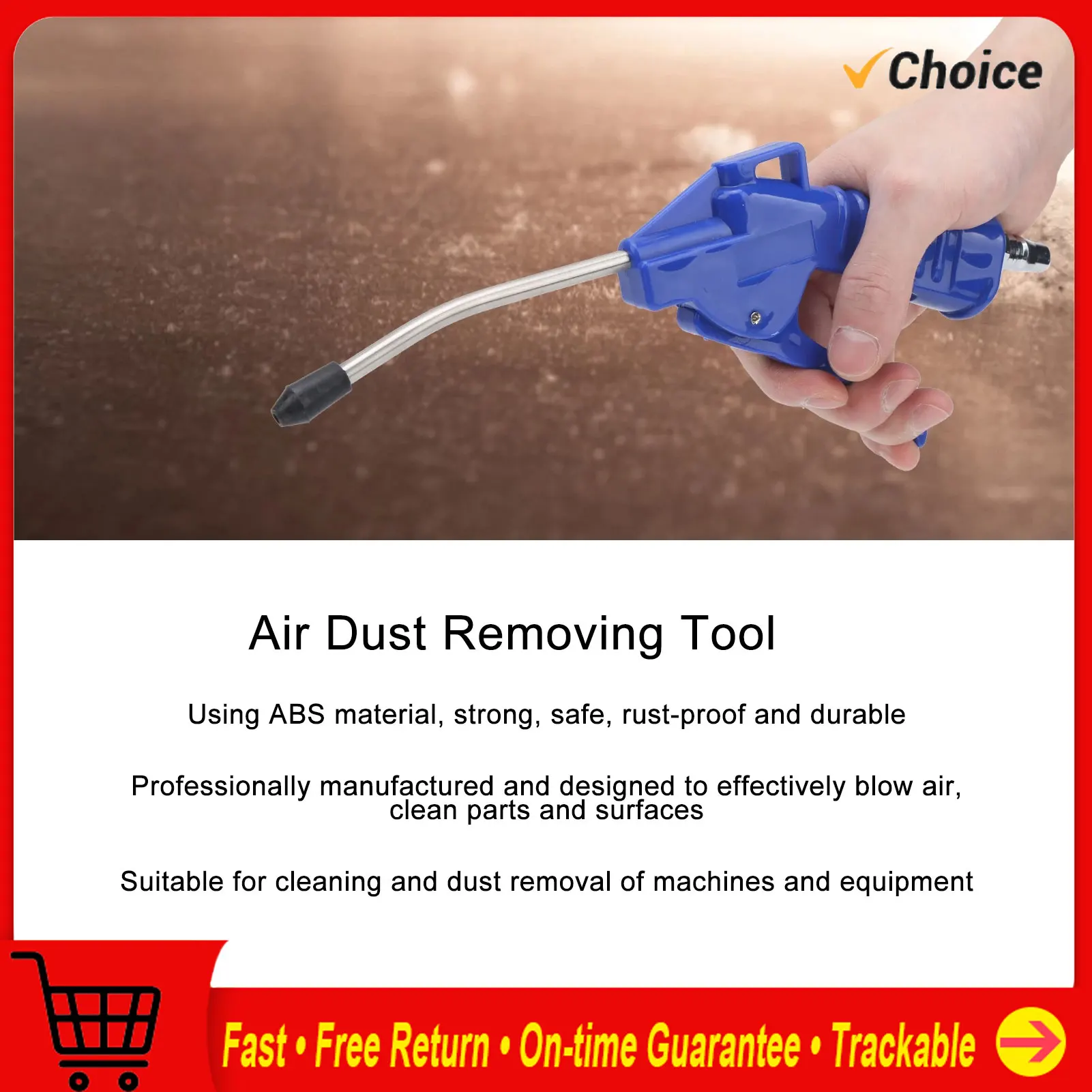 

Air Compressors Gun Air Blowing Dust Gun Dust Blow Gun Spray Air Dusting Removing Tool Industrial Supplies Thickened Handle Blue