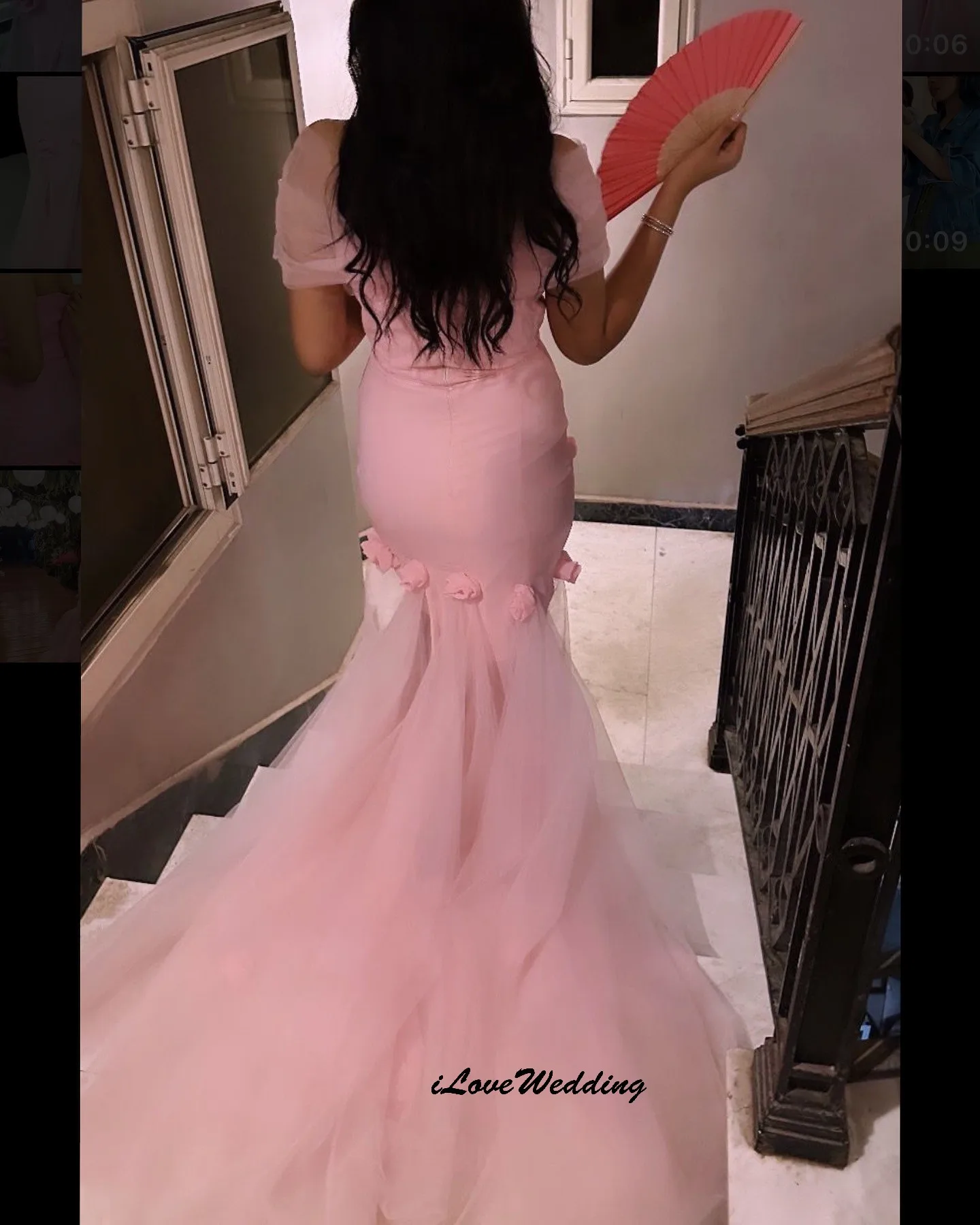 الوردي قبالة الكتف فساتين لحضور الحفلات الموسيقية تول أنيقة فستان حفلات الزفاف للنساء ضيف ثلاثية الأبعاد زهرة حورية البحر فساتين رسمية مخصصة