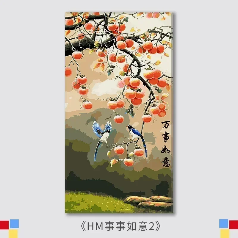 

3587-Tulip diy Цифровая акриловая Цветочная живопись взрыв ручная работа пейзаж живопись