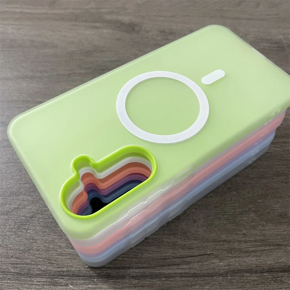 الحلوى اللون المغناطيسي قضية الهاتف لسامسونج غالاكسي A17 A16 A15 A26 A36 A56 A25 A35 A55 A54 5G A07 A06 A05 A05S ماتي 2 IN1 غطاء #6