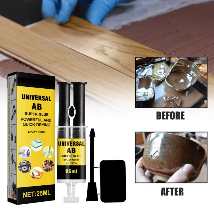 25ml Universal AB Super Glue Powerful and Quick-drying Epoxy Resin Glue Metal Home Appliances Casting Repair Glue for Car Home