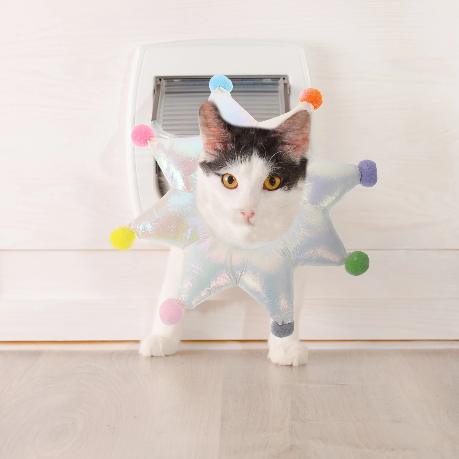 

Pet Protective Collar Cat Recovery Kitten Inflatable Tarpaulin Anti Licking Cone Durable Waterproof Design Suitable