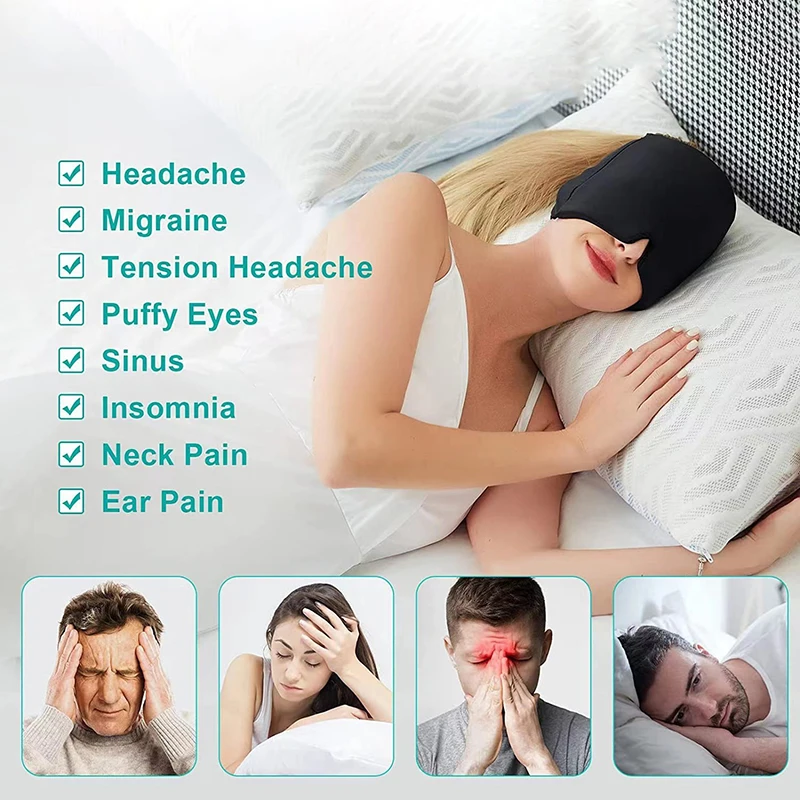 

Relief Headgear Migraine Relief Cap Gel Ice Cap Cold Compress Therapy Cap Ice Head Wrap Pack Eye Mask For Pressure Relieve Pain