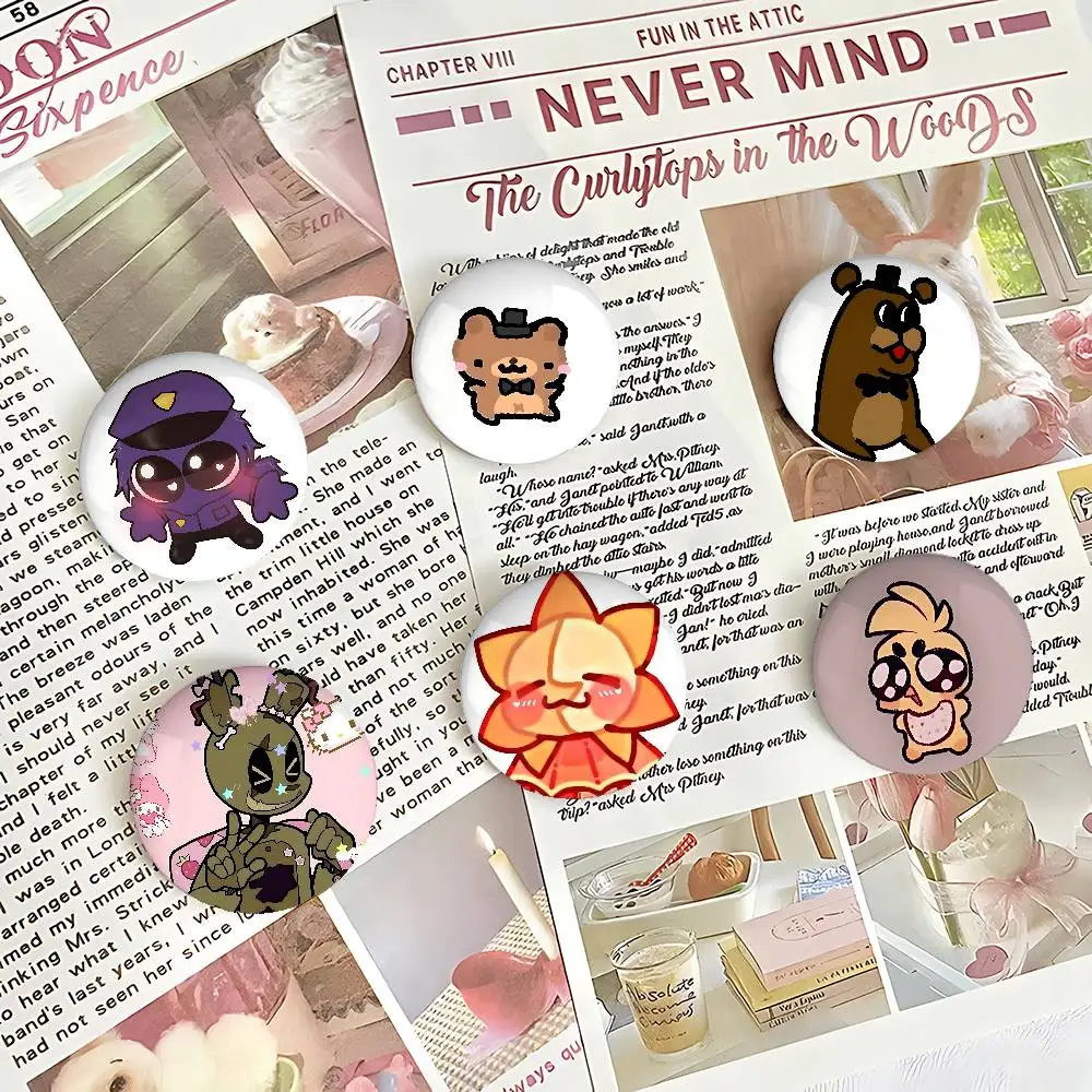 لطيف F-FnafS شارات صفيح لينة زر دبوس بروش شارة معدنية مخصصة مجوهرات اكسسوارات قبعة حقيبة التلبيب