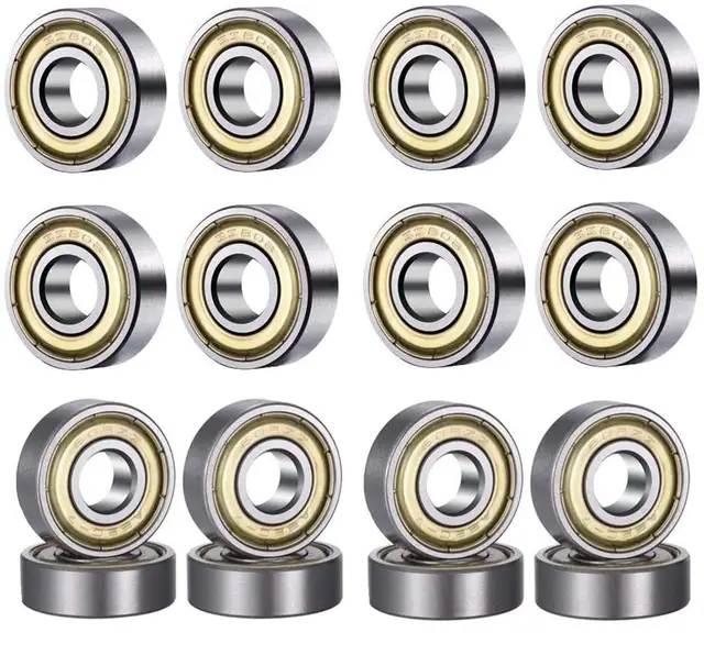 10szt 608 ZZ 608RS Łożyska kulkowe 608ZZ Metalowe podwójnie ekranowane miniaturowe łożyska kulkowe do deskorolki 8mm X 22mm X 7mm