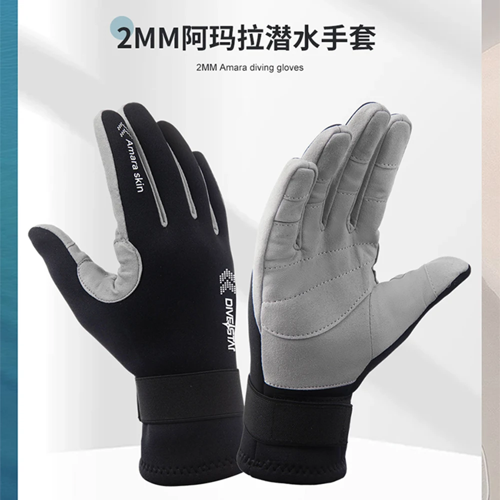 2mm Neoprene Diving Gloves Keep Warm Scratch Proof Waterproof Anti-slip Wetsuit Gloves Spearfishing Surfing Scuba Diving Gloves