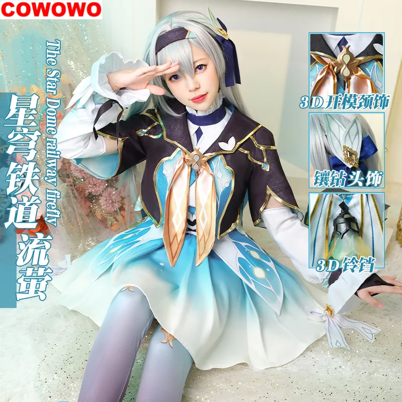 

COWOWO Honkai: Star Rail Firefly Women Dress Cosplay Costume Cos Game Anime Party Uniform Hallowen Play Role Clothes Clothing