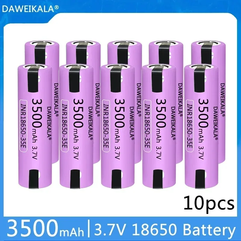 2026 New 35E 18650 3500mah High Power Discharge Rechargeable Battery High Power Discharge, 20a High Current+DIY Nickel