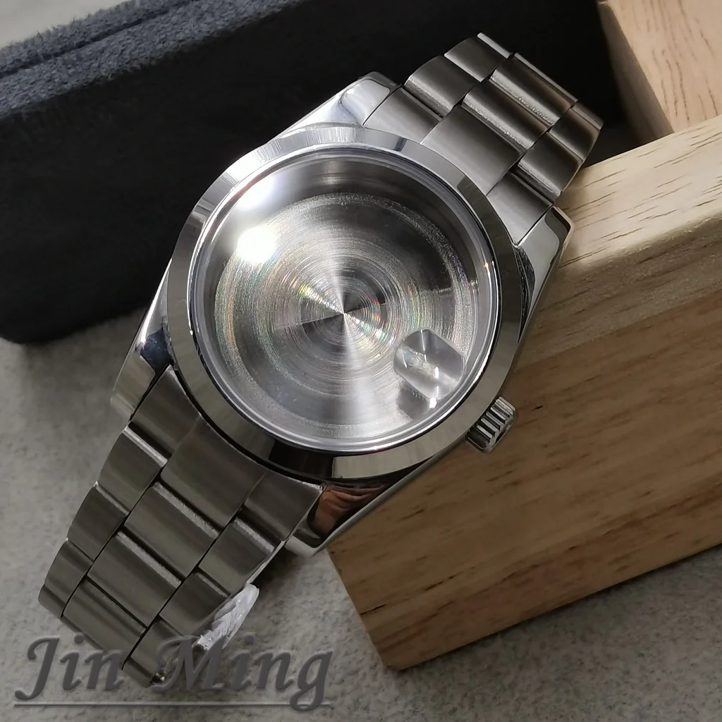 Hohe Qualität 36mm 40mm S Crown NH35 herren Uhr Fall Strap Teile Saphirglas Für NH34 NH35 Nh36 NH38 ETA2824 PT5000 Bewegung