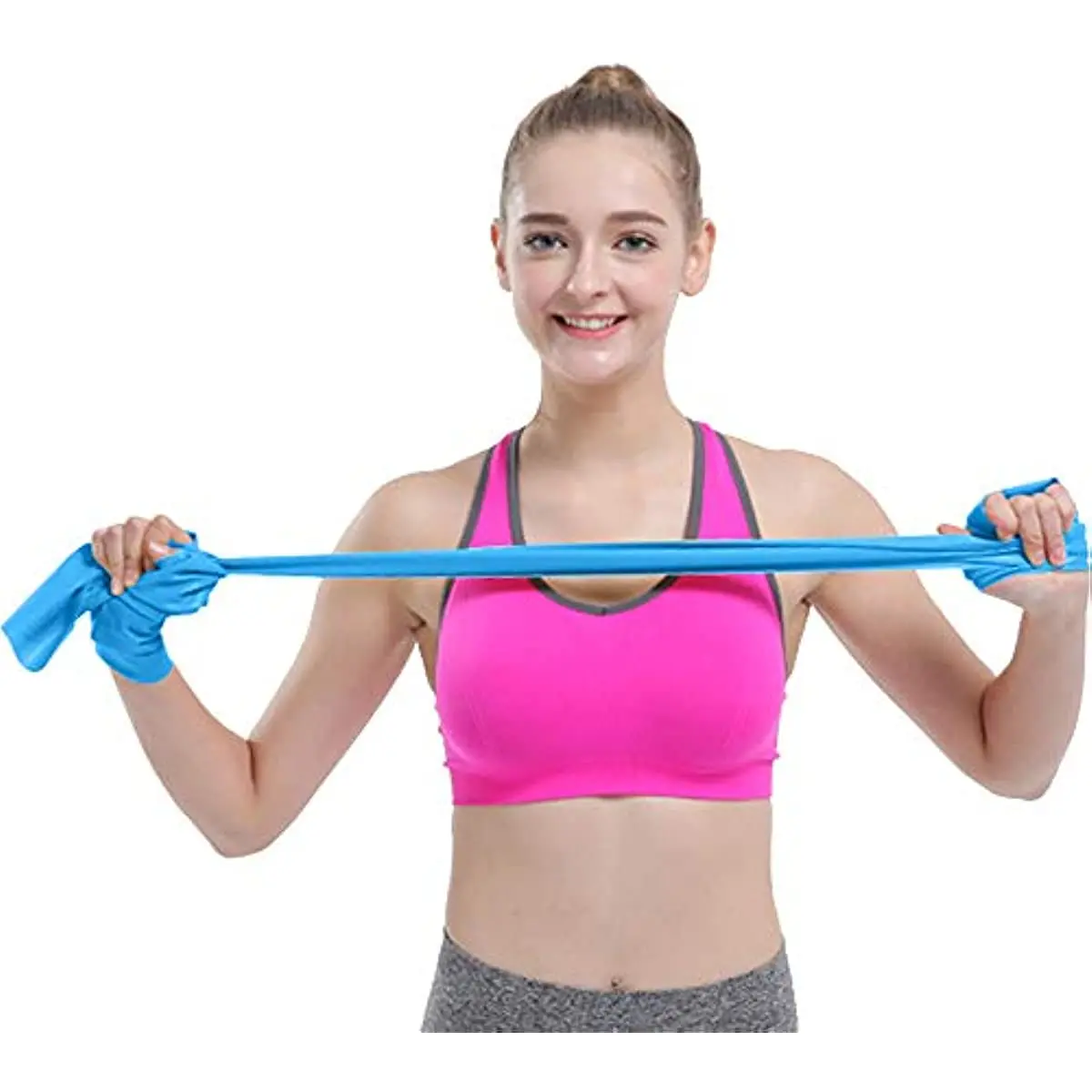 Yoga Pilates Resistance Band Long Training Stretch Bands for Physical Therapy Lower Body home Strength Elastic Exercise Bands