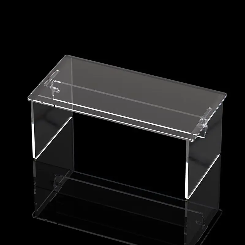 Acrylic Storage Rack Desktop U-shaped Display Rack Cabinet Transparent Height Increasing Rack Baffle Wardrobe Layered Partition