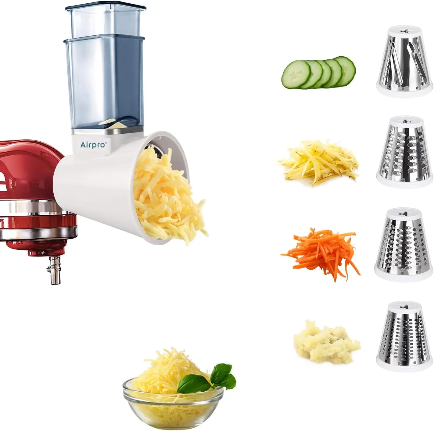 

Насадка для измельчения слайсера для миксера Kitchenaid, салатница с овощерезкой, салатницей, слайсером для пищевых продуктов, сыром
