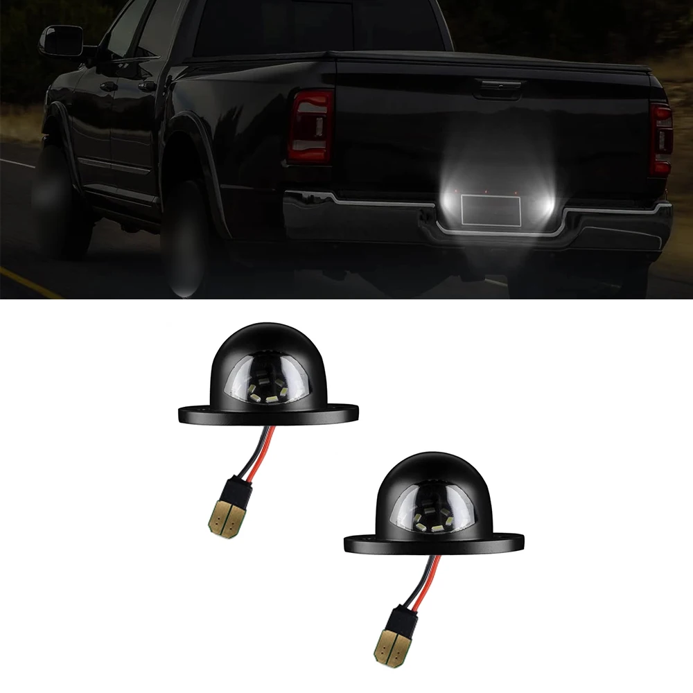 12V 2Pcs Car LED License Number Plate Lights Lamp For Dodge RAM 1500 2500 3500 Pickup 1994-2002  LED Lights