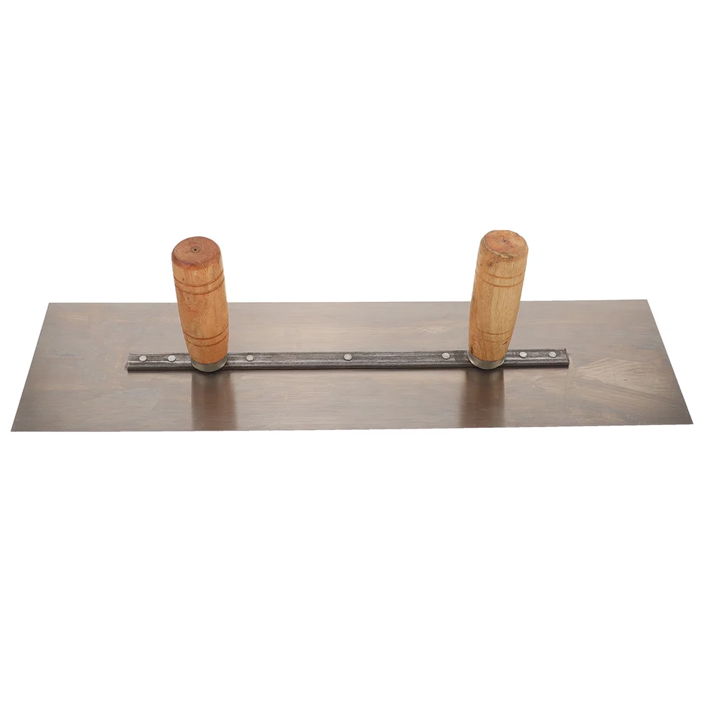 مجموعة أدوات مجرفة كبيرة من الفولاذ المقاوم للصدأ لجص الأسمنت هاون تنعيم البناء ملعقة المعجون