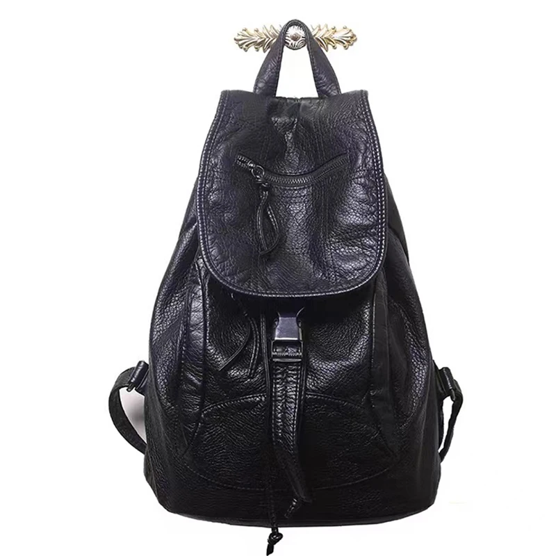 

Solid-Color Large-Capacity Multi-Pocket Fashion Versatile New Style Women's Backpack