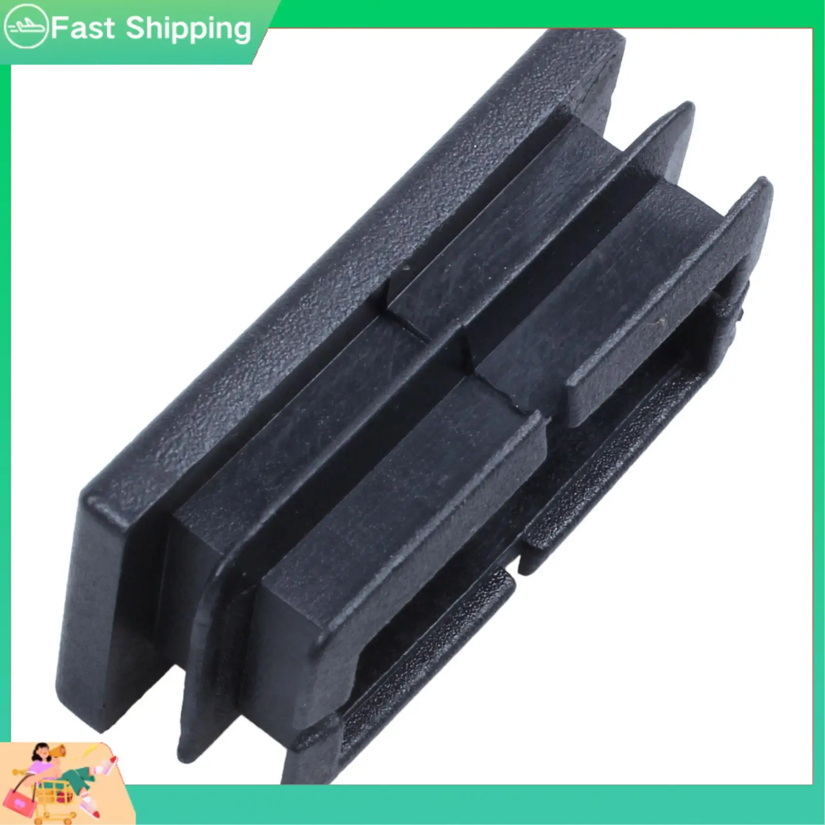 

16 Pcs Black Plastic Rectangular Blanking End Caps Inserts 20Mm X 40Mm-Tvdae