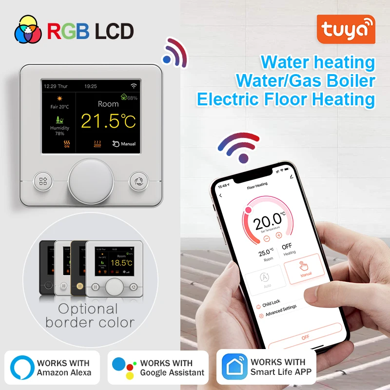 Tuya Smart Home Wifi Thermostat Electric Floor Heating Water Gas Boiler Termostato Warm floor Temperature Controller Google Home