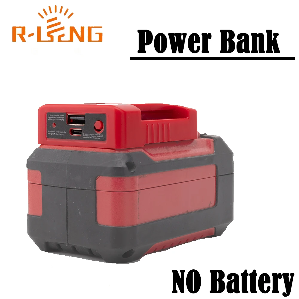 Electric Adapter Power Bank For Ozito 18V PXC Li-ion W/USB For Mobile Phone Fast Charging Interface (Not a Battery Charger)