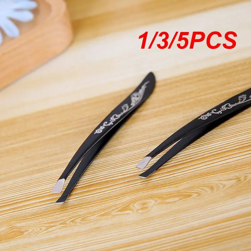 1/3/5PCS Eyebrow Hair Tweezers Easy To Use Hair Removal Ergonomic Design Salon-grade Tweezer Salon-quality Popular Flat Tip