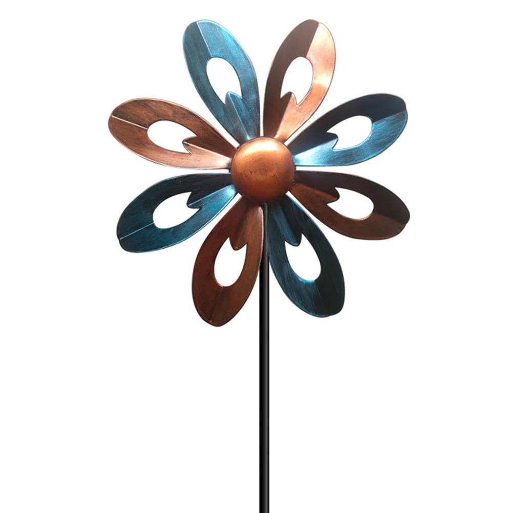 

Windmill Ornament Rotating Pinwheel Decoration Multicolor Garden Inserting Sunflower Spinners