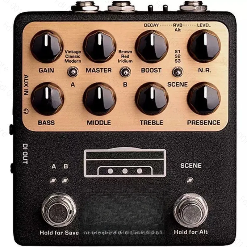 Pedal de efectos NUX Amp Academy NGS-6 para guitarra eléctrica con modelado de amplificador y bucle de envío/retorno