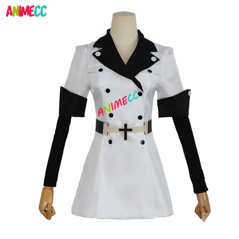 ANIMECC-Disfraz de Akame Ga KILL para mujer, Cosplay de Esdeath S-XXL, sombrero, calcetines, peluca, tatuaje de agua, traje de fiesta de Halloween, en Stock