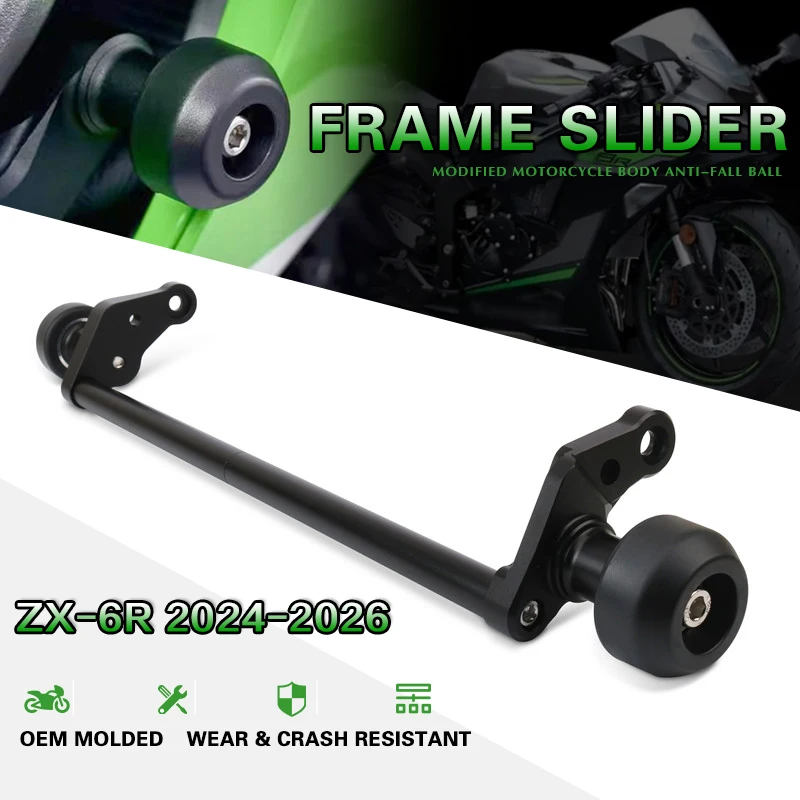Motorcycle Falling Protection Frame Slider Fairing Guard Crash Pad Protector Accessories Fit For ZX6R ZX-6R ZX 6R 2024 2025 2026