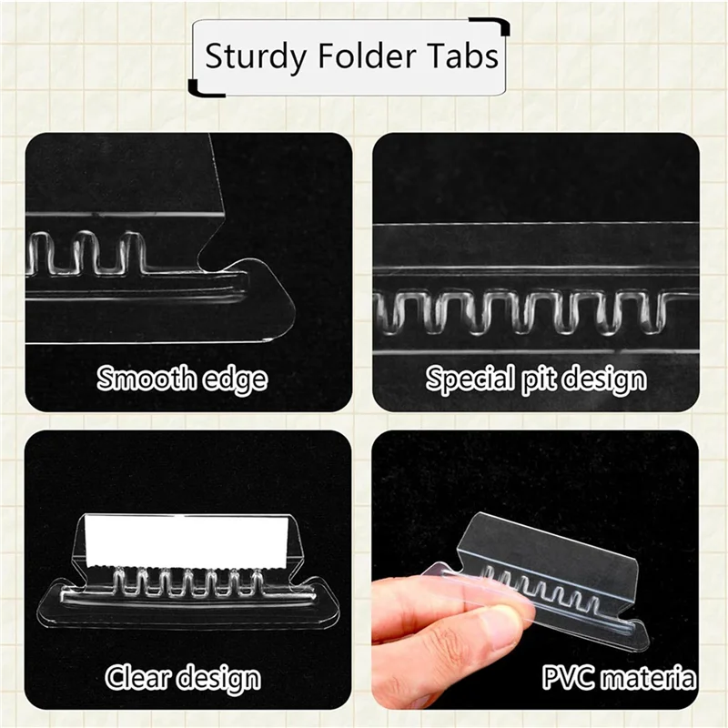100 Buah Label Folder File Gantung dengan 50 Sisipan, 2 Inci untuk Menggantung Label Folder File Label File Gantung B