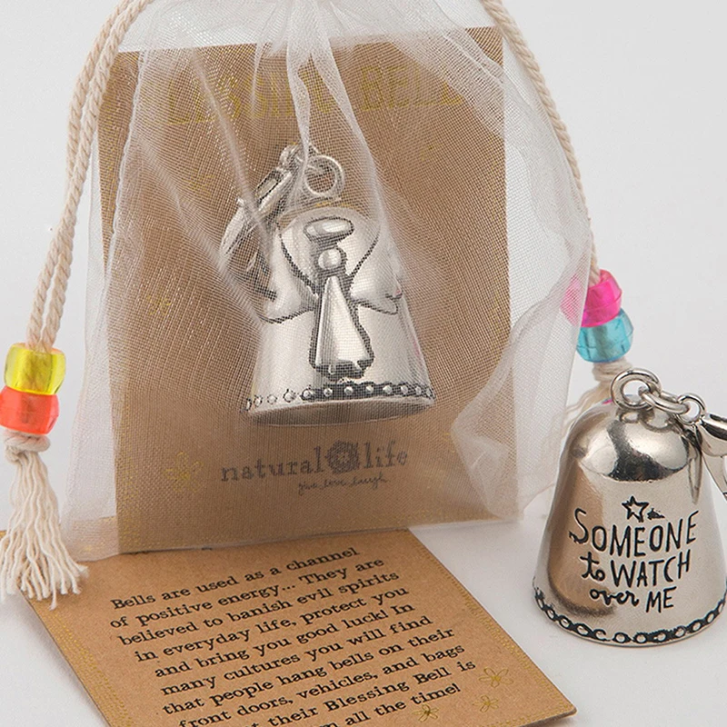 Благословение, колокольчик, друзья, ангелы, орнамент, благословение, колокольчик, наблюдайте за мной, ремесла для дверей, автомобилей и сумок или ключей