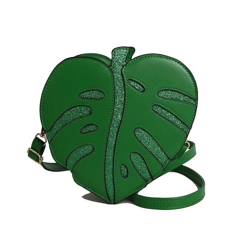 

New Shoulder Bag Cartoon Girl Stylish Bag Versatile Single Shoulder Crossbody Bag Leaf Shaped Bag Small Bags Birthday Gift