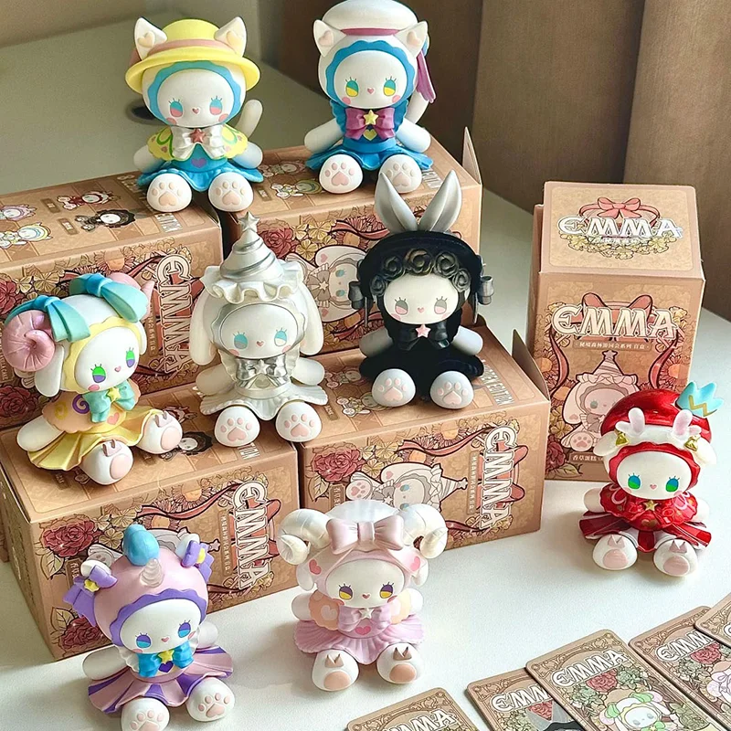EMMA سر الغابات الحب الدوبامين صندوق أعمى نموذج سلسلة دمية Kawaii عمل أنيمي الشكل سطح المكتب الديكور اللعب هدية عيد