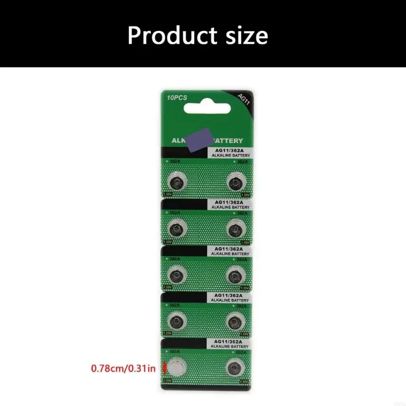 حزمة من 10 بطاريات خلية زر AG11 LR721 عروض موثوقة للساعات والآلات الحاسبة وأجهزة الألعاب والأدوات اليومية #5