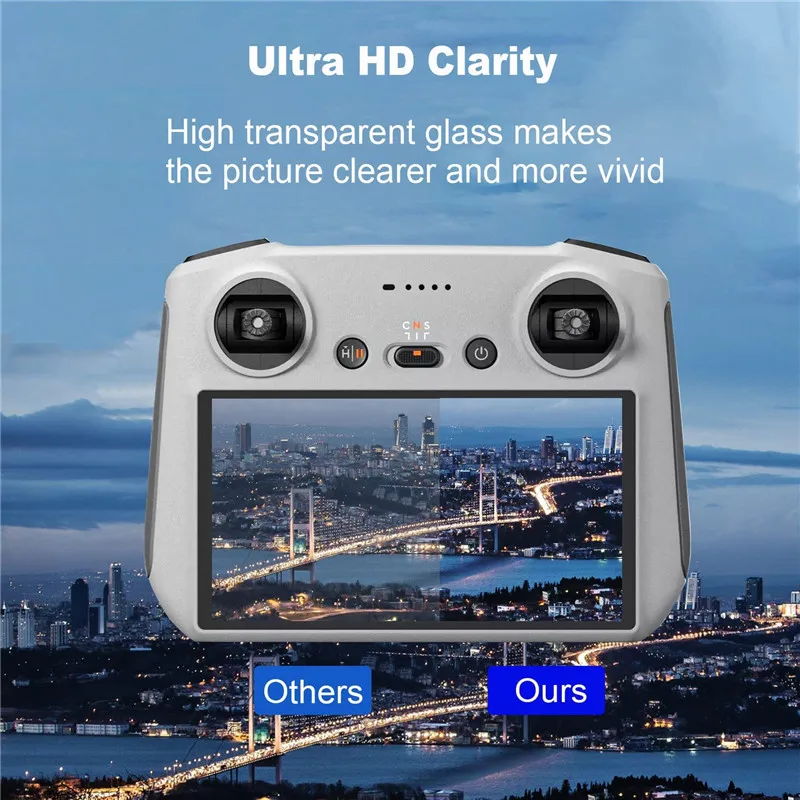 HD Tempered Glass Film for DJI Mini 4 Pro With Screen Remote Control for DJI Mini 3 /3 4 Pro RC 2/RC Accessories