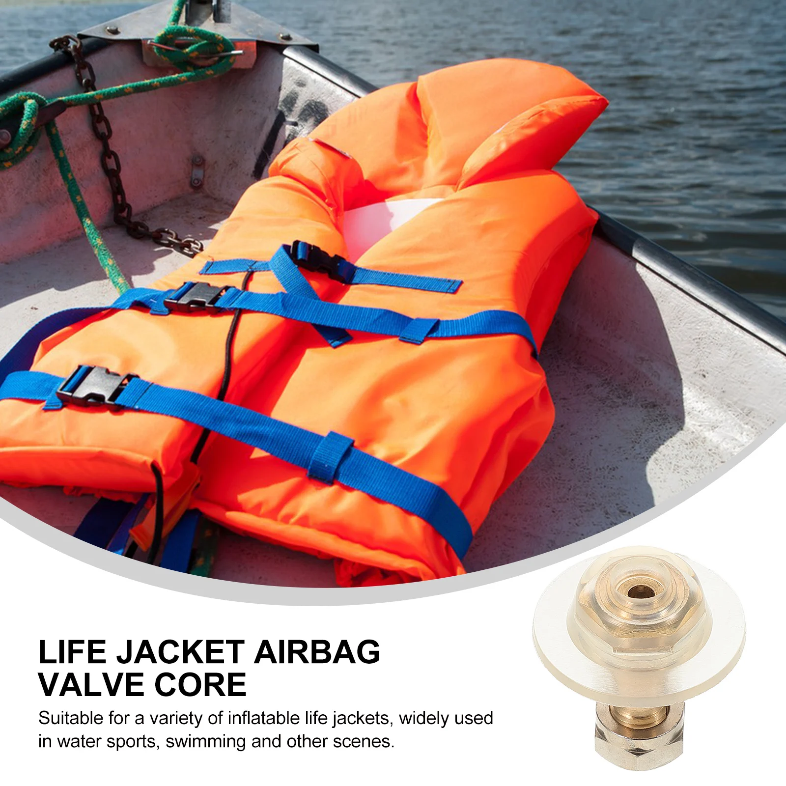 قاعدة أساسية لصمام الصدرية لسترات النجاة القابلة للنفخ، صمام وسادة هوائية بديل من النحاس المتين متوافق مع عوامة الحياة البحرية #5